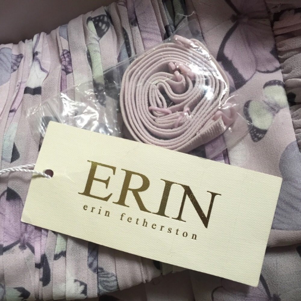 NWT Erin Featherston Lilac‎ Pleated Bodice Gown - Picture 7 of 8
